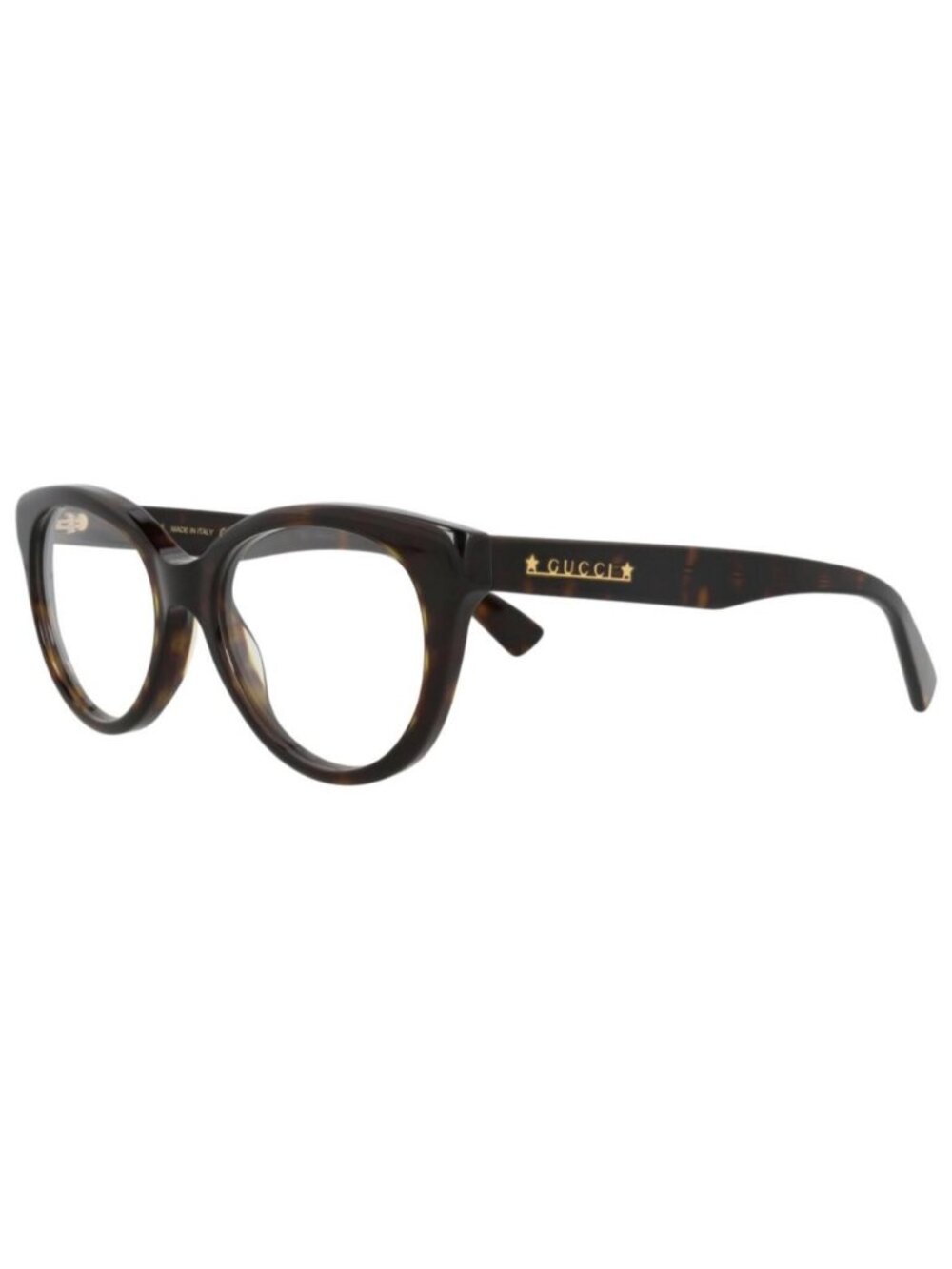 New Gucci Womens Cat Eye Havana Havana Transparent Fashion Designer Eyeglasses